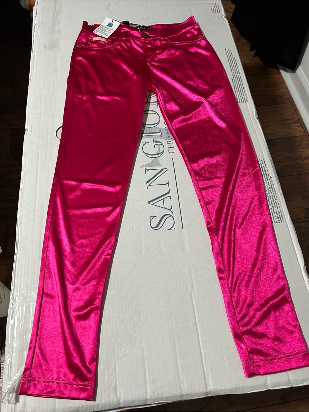 Dolce & Gabbana Shiny Fuchsia Girls' Stretch Leggings